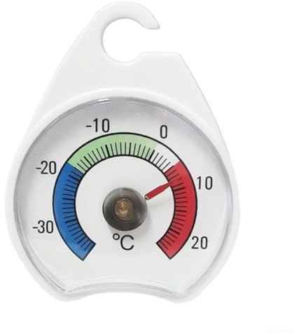 Exakt kylskåpstermometer med energibesparande design och stor för temperaturövervakning från 30 till 20 Celsius i kylskåp och zer