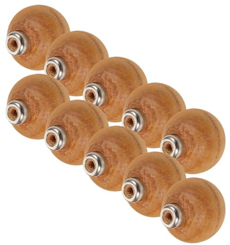 Homoyoyo Mango de Buril de Madera Maciza para Herramienta de Tallado, Juego de 10 Empuñaduras Pequeñas Compatibles con Limas y Escofinas, Reemplazo Ergonómico para Trabajar Madera y Metal,
