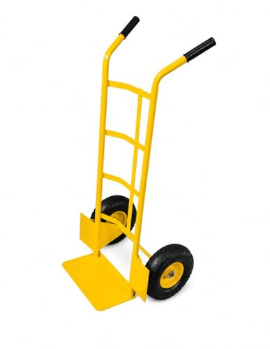 A.M.C. Carrello Portapacchi Pieghevole 200kg Pneumatici Maniglie Ergonomiche Carrellino con Ruote Portatutto Carrelli a Mano Saliscale in Acciaio Trasloco Porta Sacchi Trasporto Carichi Pesanti