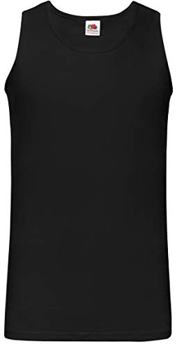 Fruit of the Loom Valueweight 61-098-0 Men’s Athletic Vest, Tank Top - Black - Medium