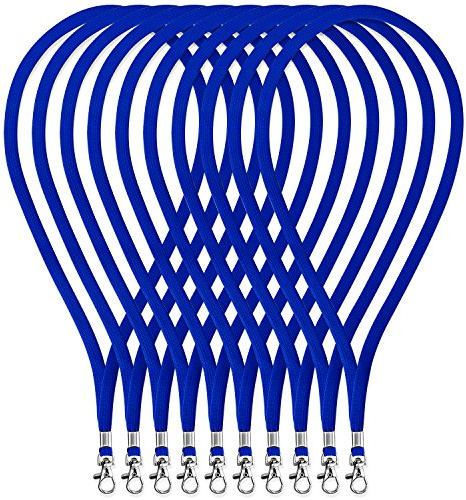 Fushing 100pcs 45cm Nackenband Schlüsselband mit Swivel Schließe für ID-Karten, Abzeichen, Schlüssel, Mitarbeiter, Besucher, usw