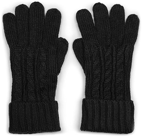 styleBREAKER Damen Strickhandschuhe Zopfmuster Doppelbund | Polyacryl ohne störende Nähte. Weich, wärmend und elastisch. Passende Einheitsgröße für Erwachsene (mittlere Hände).
