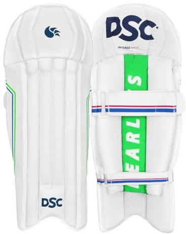DSC Jungen Shoc Cricket Wicket Keeping Legguard, Weiß
