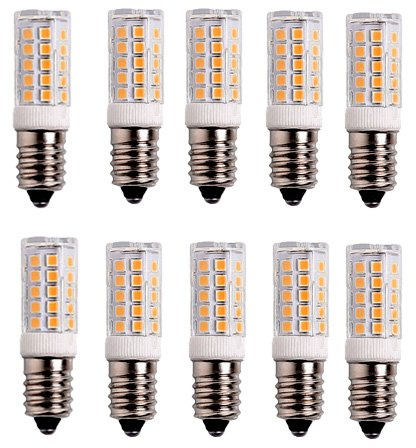 OUGEER 10 Stück E14 LED Lampen 5W warmweiß 3000K AC 220–240 V, 500Lumens Non-dimmbar Edison-Leuchtmittel E14 Ersatz 50W Halogen Leuchtmittel