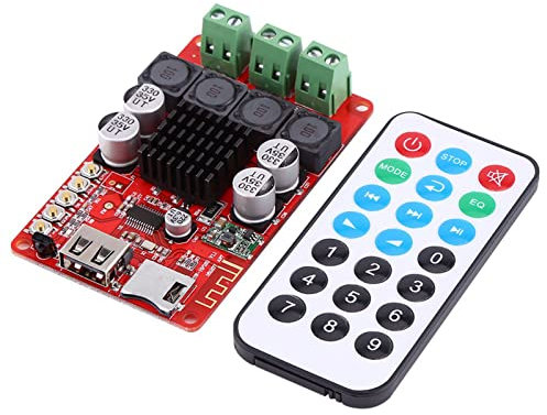50 W + 50 W DC 8-26 V Portatile Bluetooth Ricevitore Amplificatore Scheda TF Scheda Decoder con Telecomando