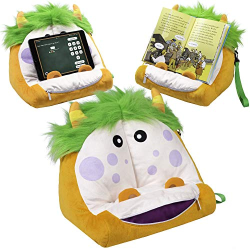Cuddly Reader Kinder iPad Ständer | Tablet-Ständer | Buchhalter | Lesekissen | Lesen im Bett zu Hause | Tablet-Schoßauflage | Lustige Geschenkidee für Leser, Buchliebhaber | Handys & eReader (Luca)