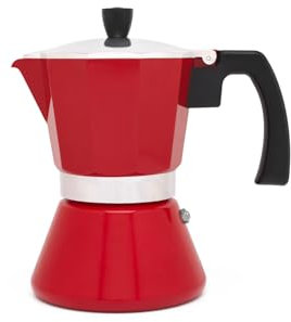 LEOPOLD Cafetera espresso 6 tazas TIVOLI-roja (Induccion)