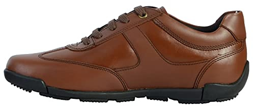 Geox Homme U Edgware A Sneakers, Cognac, 43 EU