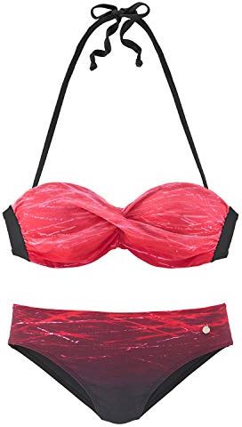 Lascana Damen Bügel-Bandeau-Bikini | mit Farbverlauf, trendig, Verstellbare Träger
