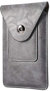 Vertikal Handy Gürteltasche Holster, Handy Hüfttaschen Herren Leder, 6.5 Herren PU Leder Handy Hüfttaschen Brieftasche Reise Sport Bauchtasche Gürtel Lederholster mit Gürtelschlaufe Karabinerhaken