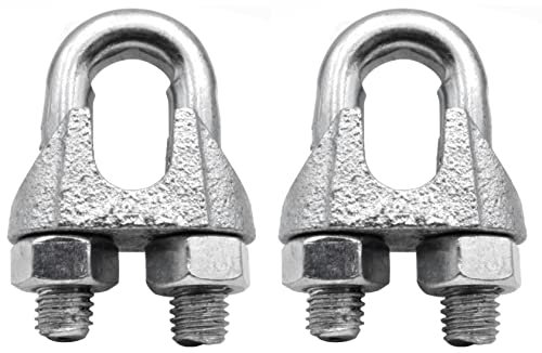Design61 2x Drahtseilklemmen 13mm (1/2 inch) Galvanisch verzinkt ehemals DIN 741