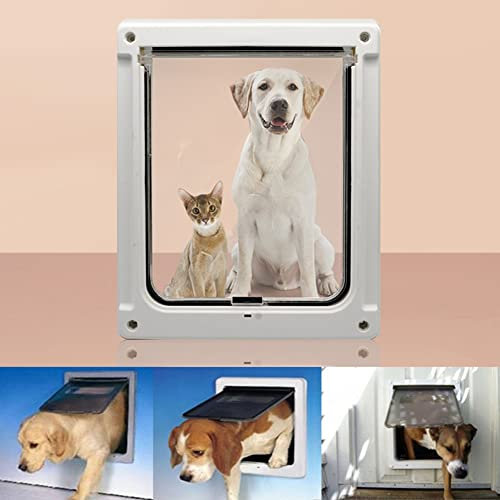 Porte d'Écran Magnétique Auto-Verrouillable pour Animaux de Compagnie - Accessoires de Sécurité pour Chiens de Grande Taille - Noir