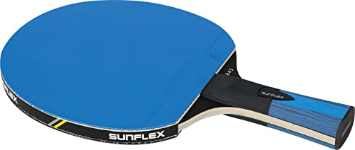 Sunflex® Color COMP B45 Tischtennisschläger | Tischtennis Racket Bat TT Profi Wettkampfschläger | konkaver Griff | ITTF zertifizierter Blauer Belag | für Profis & Vereinsspieler