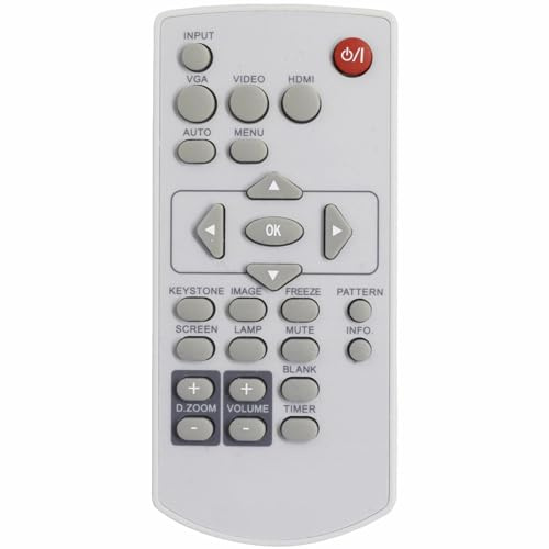 Leankle Télécommande LV-RC12 pour projecteurs Canon LH-WU350UST, LH-WX370UST, LV-WU360, LV-WX370, LV-X350