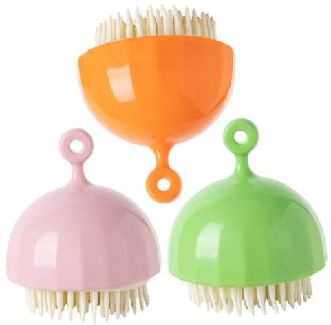 SOLUSTRE 3stücke Dusche Bürste Aus Abs-material Für Empfindliche Haut Und Junge Mädchen Verschleißfeste Badebürste Als Massagebürste Für Kopf Und Körper Sanftes Badeerlebnis