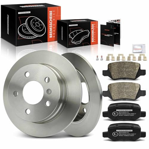 Frankberg Bremsensatz inkl. 2x Bremsscheiben + 4x Bremsbeläge Hinten Kompatibel mit B-Klasse W245 A-Klasse W169 Replace# A1694230312,A1694230912