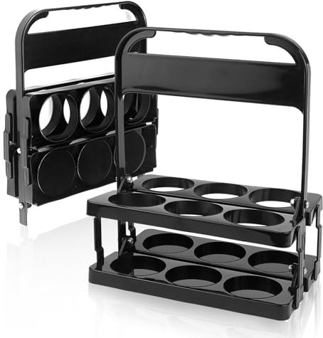 AFAIK Flaschenhalter für 6 Flaschen, 2 Stück, faltbar und tragbar (2 Stück,)