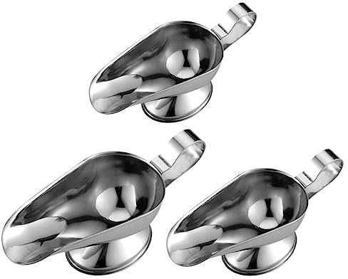 IMIKEYA Stainless Steel Gravy Boats 3pcs Gravy Server 3oz 5oz 8oz Sauce Boat Roasting Sauce Dish for Thick Sauces Salad Dressings