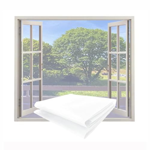Rollo Tela Mosquitera Fibra De Vidrio 2x3m Tela Mosquitera Ventana Fibra De Vidrio Red Ajustable Tamaño de la DIY Tela Mosquiteras Sin Taladrar para Puerta y Ventana Contra Mosquitos －Blanco