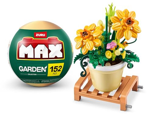 MAX Premium trädgårdskrukor växter byggklossar samling (upp till 233 stycken, 6 att samla upp). (Kosmos svaveln, 1 kapsel)