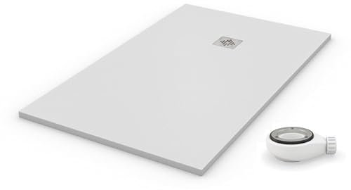 PLATO DE DUCHA NATURAL BLANCO - 110x180cm - resina con cargas minerales