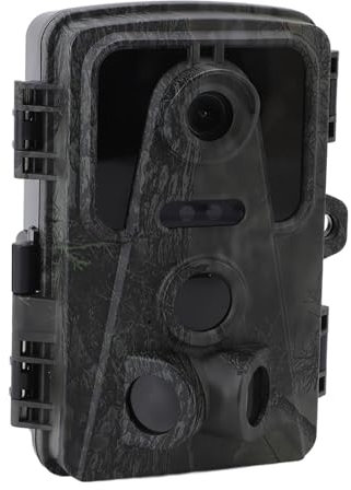 ASHATA 16MP 1080P Resolution Wildlife Camera with Night, 42 Infrared LEDs, 0.8s Trigger Time,for Tracking Animal Activities, for Home Security