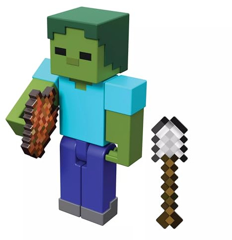 Minecraft Vanilla Zombie Action Figure for Kids Ages 6 and Up
