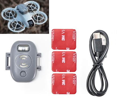 LICHIFIT Anti-Lost Drohne Alarm Buzzer Universal Geeignet für DJI NEO Drohnen GPS Tracker mit 120dB Sirene und wiederaufladbarem LED-Blitzlicht