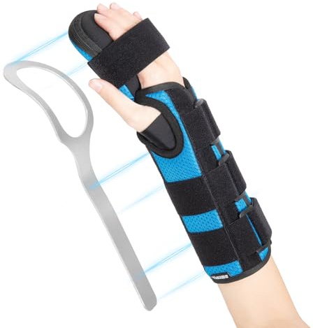 YiYame férula para mano en reposo Soporte nocturno, muñequera tunel carpiano, férula de mano, Soporte para muñeca y mano para artritis, lesiones de muñeca, tendinitis, Mano derecha, S