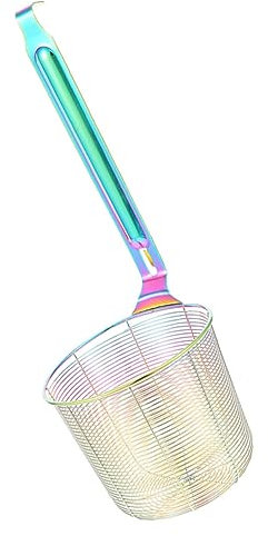 PRETYZOOM Canasta Inoxidable Colador De Portátil Para Filtrar Aceite y Alimentos