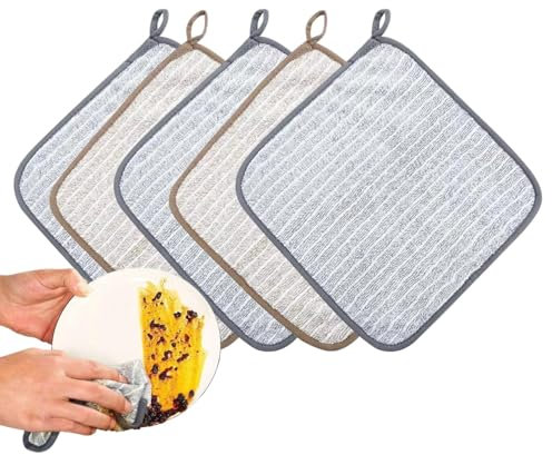 Generico Rags Per Piatti Da Cucina - 5x Panni Da Cucina Per Piatti, Tessuti Per Lavare I Piatti | Rags Multifunzionale Per Piatti Da Cucina, Stoffa Piccola In Microfibra Per Cucina, Soggiorno, Bagno