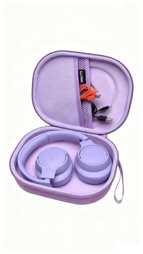 L LTGEM Headphone Case for JBL/Sony/Soundcore/JLab Purple | Compatible with JBL Tune 770 NC 730BT 660NC 760NC/JBL Live 680NC 780NC/JBL Tune 530BT 520BT Foldable Headphones