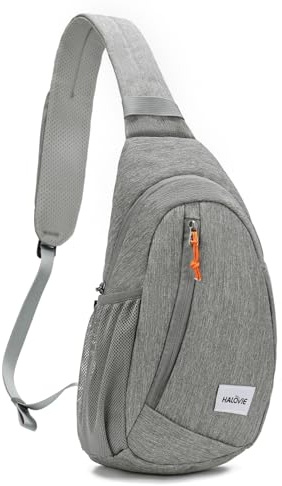 HALOVIE Anti Theft Sling Bag RFID Crossbody Bag Travel Sling Backpack Lightweight Shoulder Chest Bag for Hiking Walking