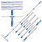 10Ft(3m) Window Cleaning Equipment,Window Cleaning Kit,Window Squeegee Cleaner Tool with Long Handle,Glass Cleaning Tools with Silicon Squeegee&Microfiber Scrubber for Shower Window Mirror Car