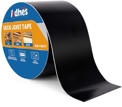 ADHES 1-Rollen 100mm X 15M Butylband Dichtungsbänder Wetterbeständig | Wasserdicht Deckbalkenband Dach Reparaturband, Ideal für Holzdecks