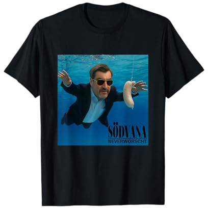 König Maggus Söder Retro Album Södvana Neverworscht Satire T-Shirt