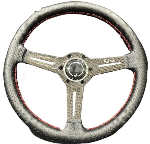 Zpengtai Sportlenkrad 14 Zoll 350 mm Kohlefaser-Lenkrad, Auto-Universal-Sportlenkrad, passend for Racing Drift Holzlenkrad(Size-1)