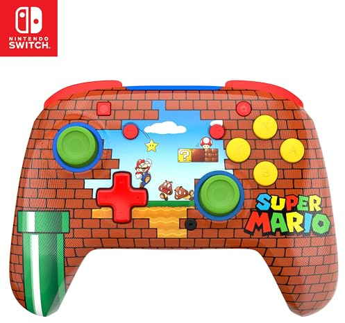 Turtle Beach Rematch trådlös kontroll: Mario tegelstenar avslöjar – officiellt licensierad av Nintendo. Fungerar också med Nintendo Switch 2