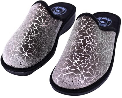 JOMIX Pantofole Donna Invernali Comode in Velluto Ciabatte Casa da Inverno Morbide con Suola Antiscivolo ed Ergonomica Scarpe da Interno Calde per Anziani e Uso Quotidiano ITD2420 Grigio 38