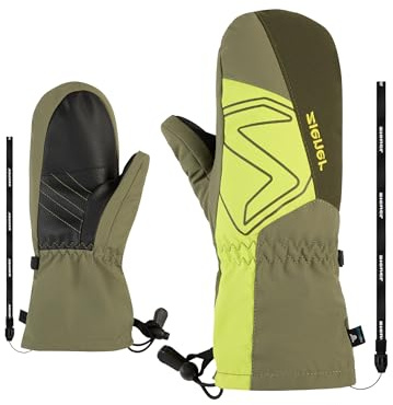Ziener LAVALINO-Z - Manoplas de esquí para niños, Impermeables, Lana extracálida, Color Verde Musgo, 6