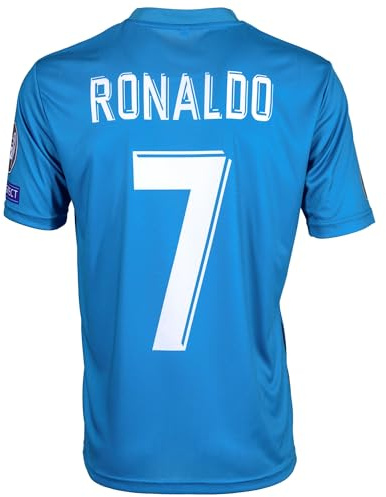 Heim Trikot Madrid Ronaldo #7 Nostalgische Trikots Football Fußball Trikot Erwachsenengrößen(XXL,Ronaldo)