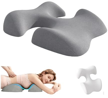 Breast Pillow for Massage, Face Down Pillow, Supportive Breast Pillow for Massage, Women's Massage Bolster with Non-Slip Bottom, Home and professional Chest Cushion for SPA and sleeping, Light Gray