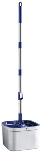 Juego de cubeta y trapeador Giratorio - de Limpieza Giratorio autoescurrido | Cubo para trapeador con Enjuague Lavado de Doble cámara | para el hogar, Cocina, baño, Sala de Estar, apartame