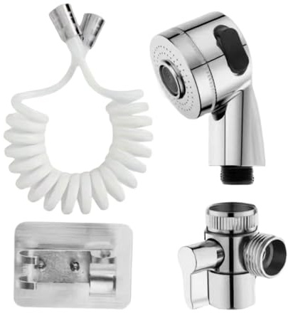Nudorpn Spruzzatore per rubinetto – Tubo doccia per lavandino – Soffione spray per lavare i capelli | Set tubo doccia con supporto e adattatore per ripostiglio, cura degli animali, biancheria e bagno