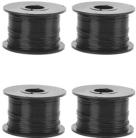 Marhynchus Bridas Metálicas para Cables de Jardín, Alambre de Hierro Galvanizado Reutilizable de 0,8 Mm para Atar Cables, Ramos y Ramas de Jardín, 4 Rollos de 100 M Cada