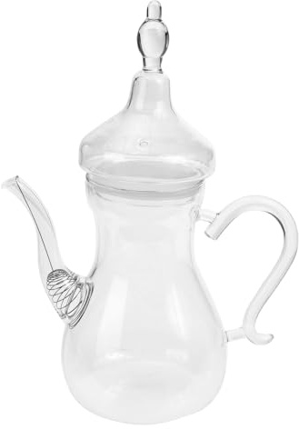 Kichvoe Heat-Resistant 1000ml Glass Teapot with Infuser Borosilicate Arabic Coffee Pot for Loose Tea Brewing and Desktop Tea Serving