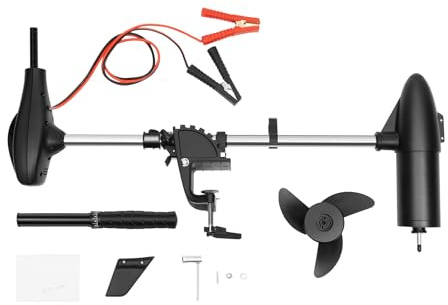 800W 12V Elektromotor Benzinmotor AußEnbordmotor Heavy Duty Boot Motor FüR Angelboote, Schlauchboote Aussenborder Elektro-AußEnbordmotor Elektro-AußEnborder Bootsmotor