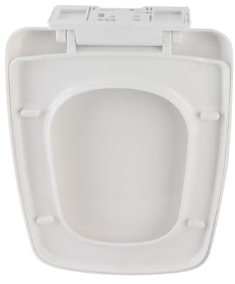 POENVFPO Sedile WC Quadrato in PP Spesso e Silenzioso per il Comfort del Bagno Moderno, Colore Bianco, 1 unità