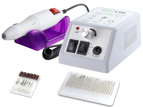 Fußpflegegerät Schleifgerät Maniküreschleifer inkl. Fräser Diamantschleifer | Elektrischer Nagelfräser mit Schleifer Bits für die Maniküre und Pediküre