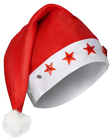 DEGUISE TOI - Bonnet lumineux Père Noël - Bonnet - Taille Unique - Rouge - Accessoires pour déguisement - - - Noel